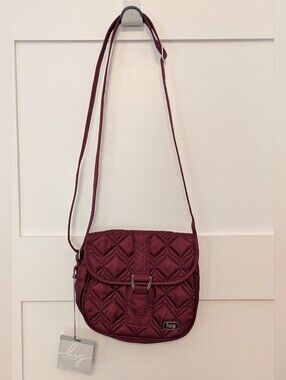 lug Quilted Swing Crossbody Bag in Cranberry New With Tags